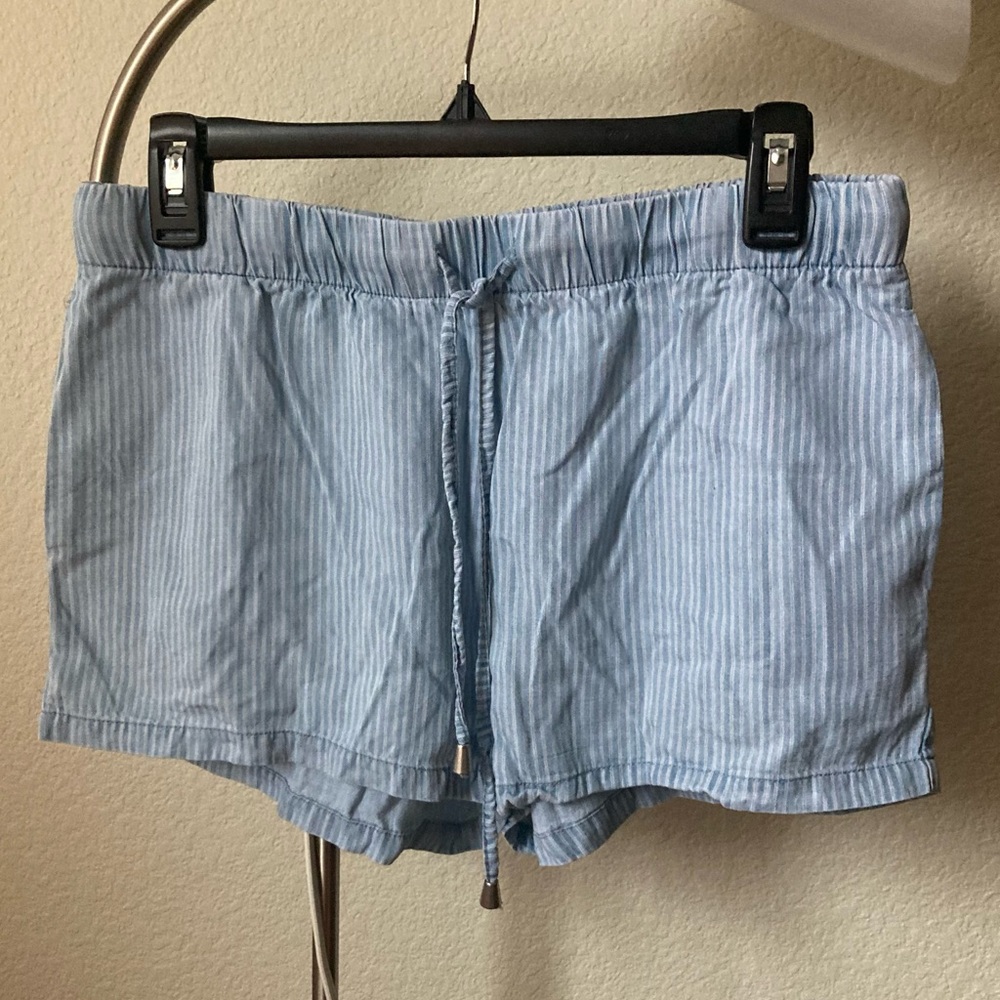 Karlie blue & white striped shorts